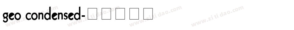 geo condensed字体转换